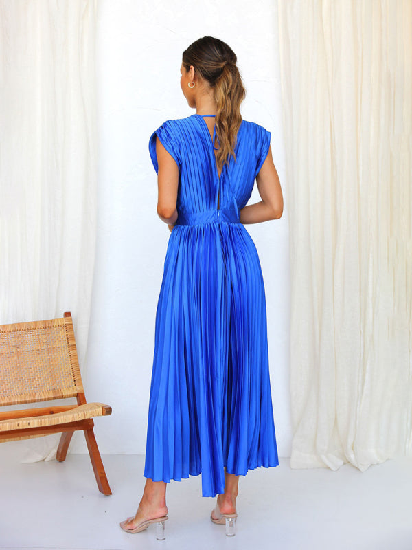 Pleated Sleeveless Dress