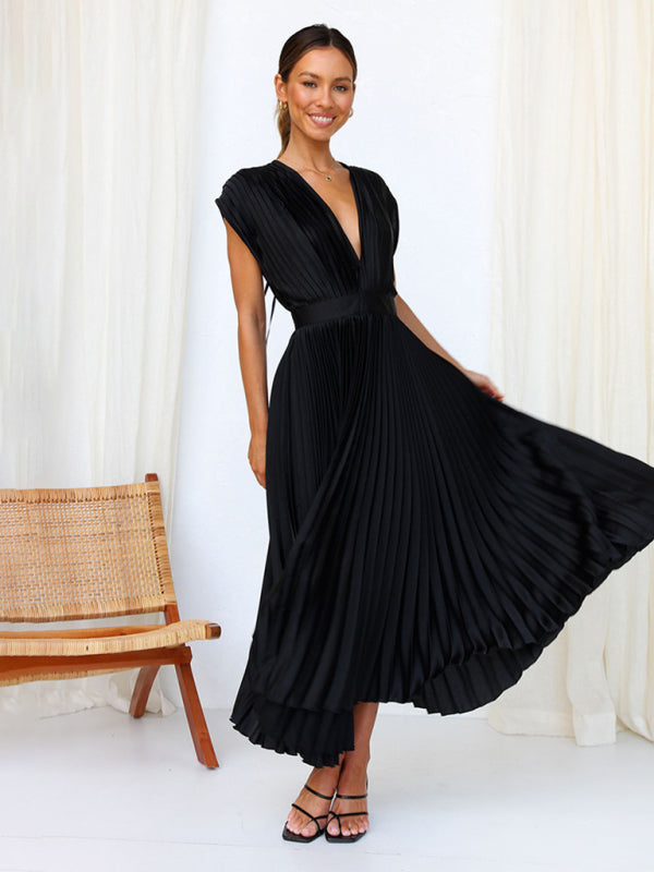 Pleated Sleeveless Dress