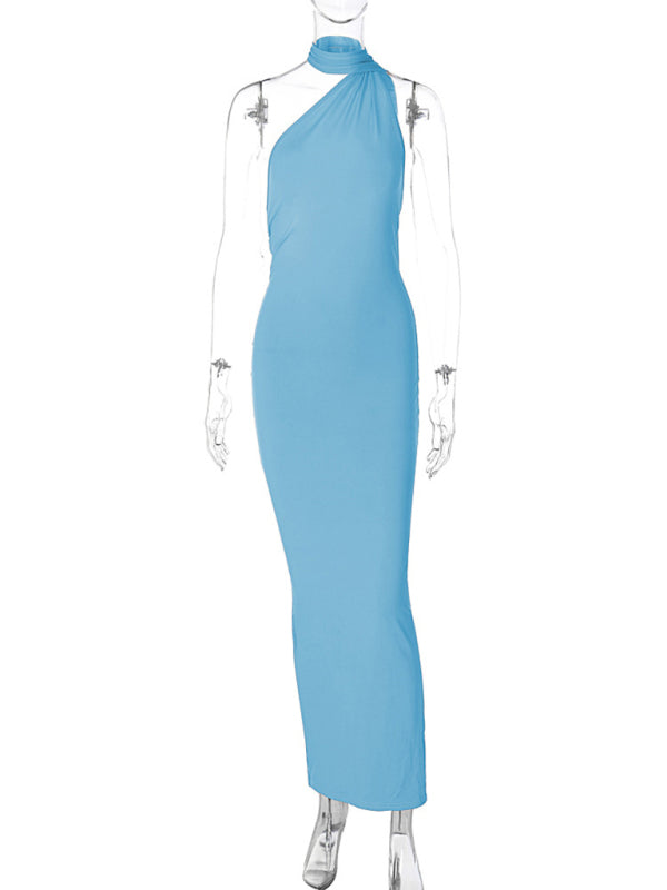 One-Shoulder Maxi Dress - Arabella's Couture 