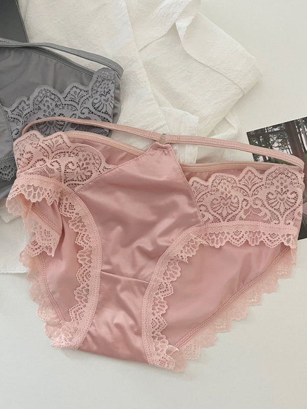 Lace Low Waist Seamless Panties