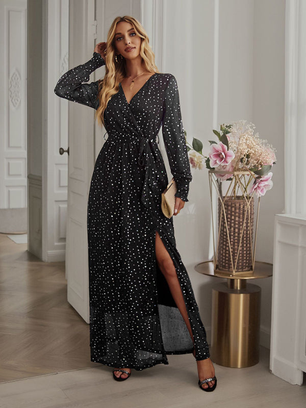 V Neck Maxi Dress - Arabella's Couture 