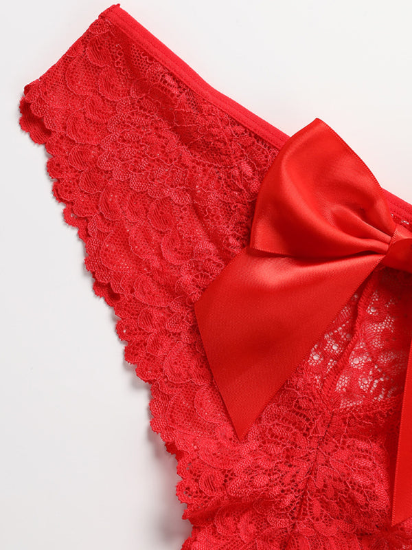 Lace Big Bow Low Waist Panties