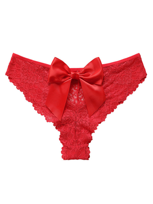 Lace Big Bow Low Waist Panties