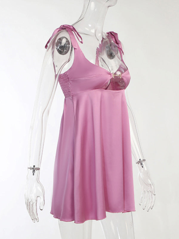 Satin Hollow French Dress - Arabella's Couture 