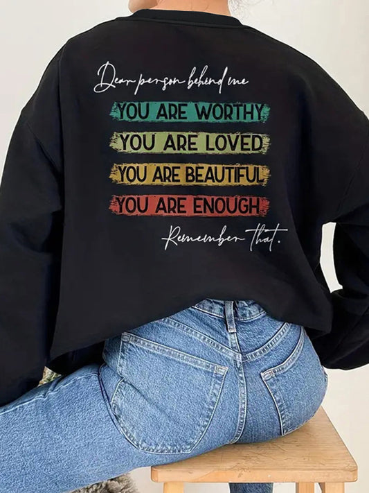 "You Are" Print Long-sleeve Sweatshirt