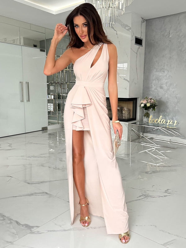 One-shoulder Maxi Dress - Arabella's Couture 