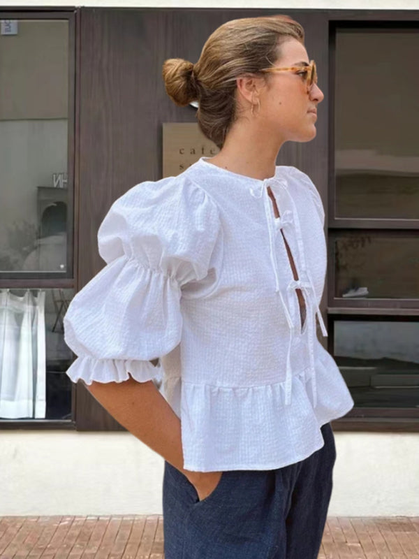 Puff Sleeve Shirt - Arabella's Couture 