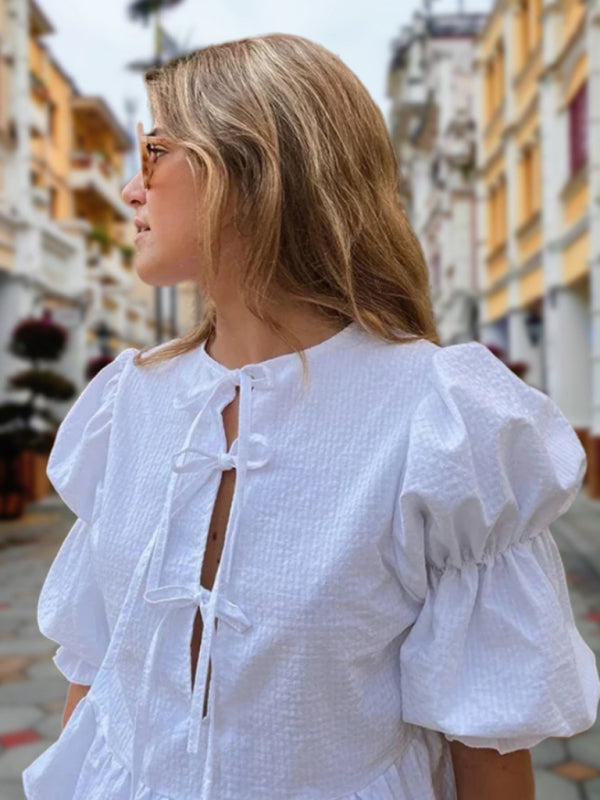 Puff Sleeve Shirt - Arabella's Couture 