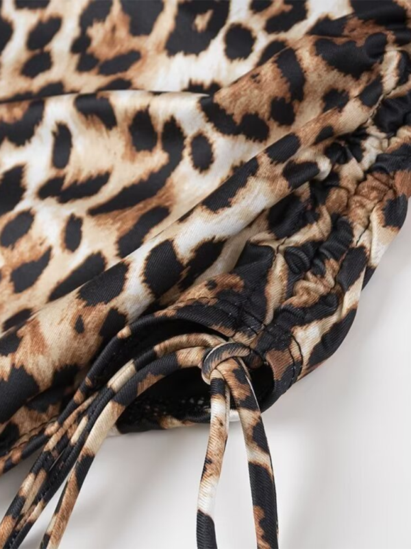 Animal Print Bandeau Swimsuit