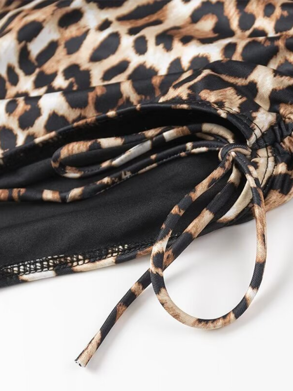 Animal Print Bandeau Swimsuit