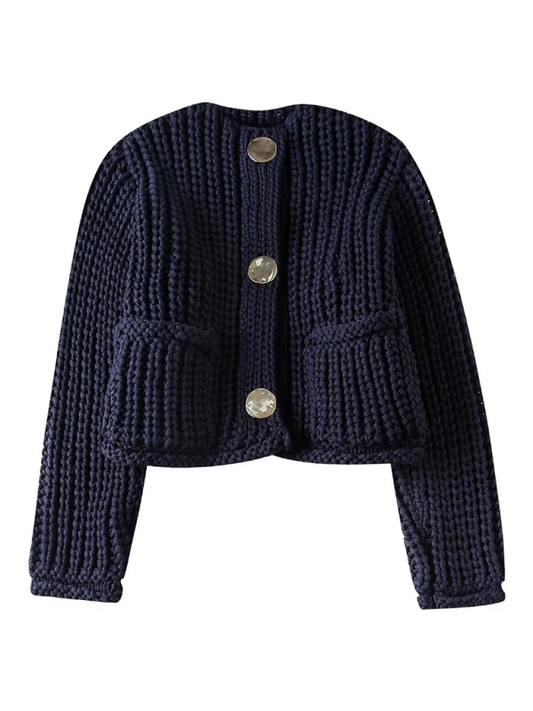 Chunky Long Sleeve Knitted Jacket