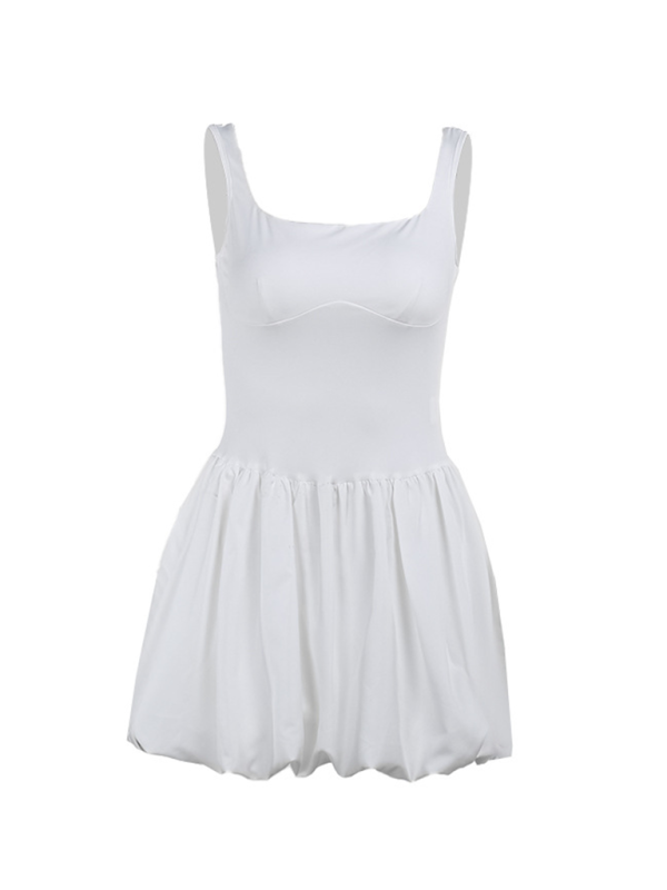 Puffy Suspender Dress