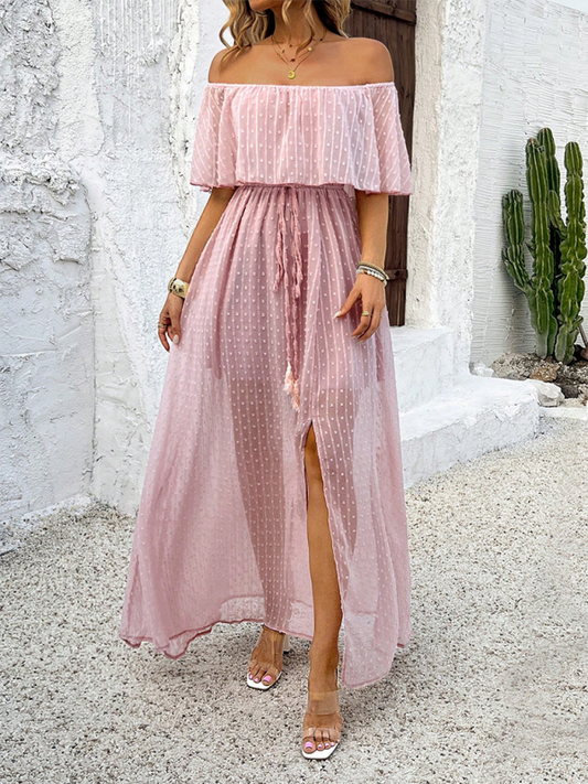 Off-the-shoulder Maxi Dress