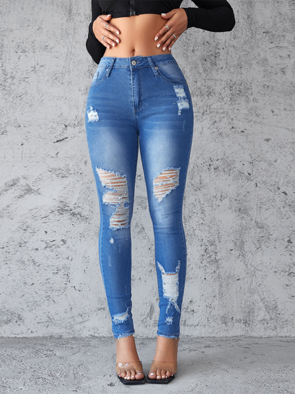 Ripped Skinny Denim Jeans