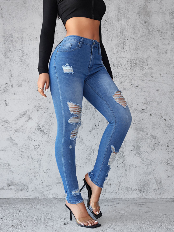 Ripped Skinny Denim Jeans