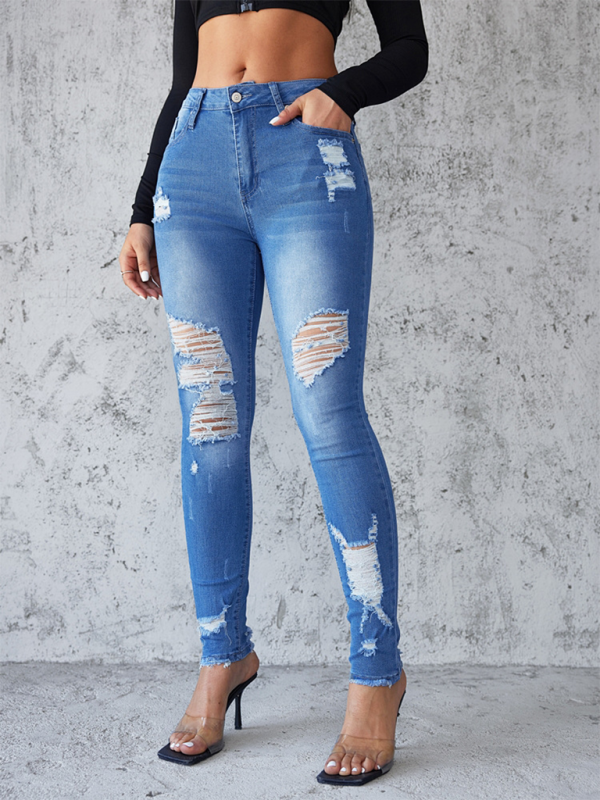 Ripped Skinny Denim Jeans