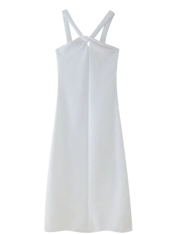 Cross-Chest Halter-neck Dress