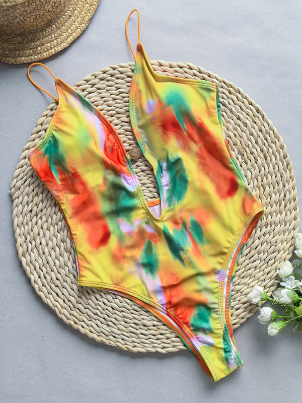 Lace Up Hollow Swimsuit