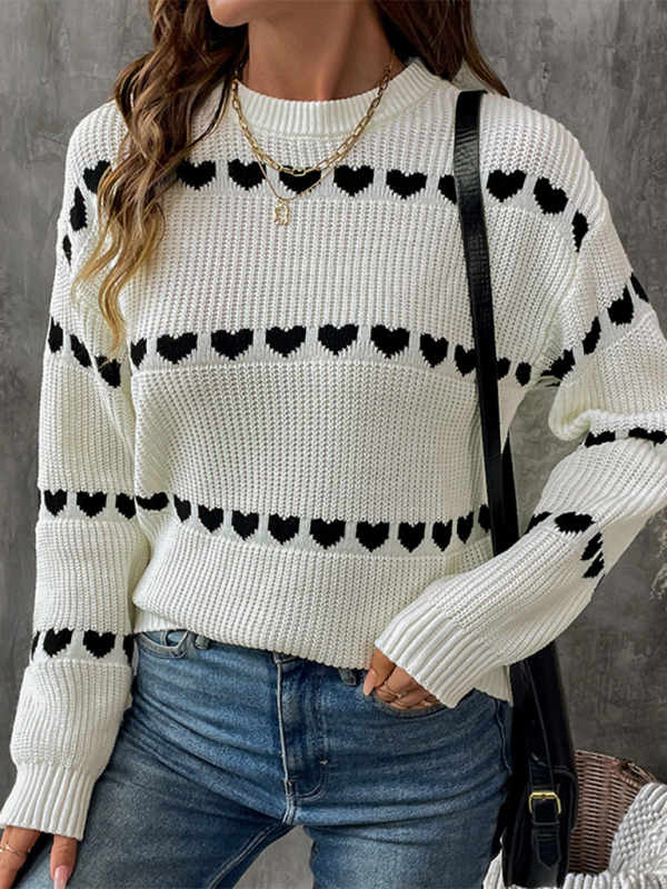 Long Sleeve Heart Sweater