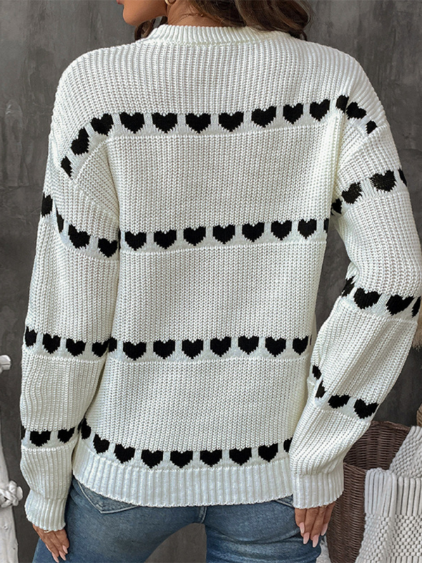 Long Sleeve Heart Sweater