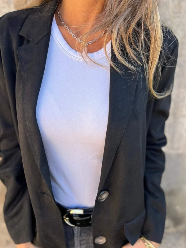 Suede Long Sleeve Jacket