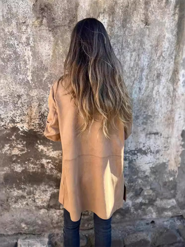 Suede Long Sleeve Jacket