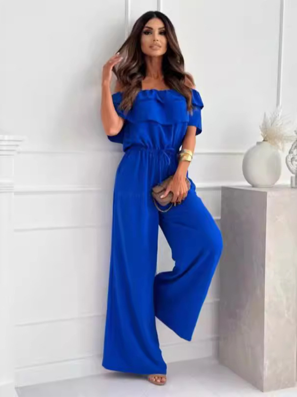 Off-the-shoulder Ruffle Jumpsuit