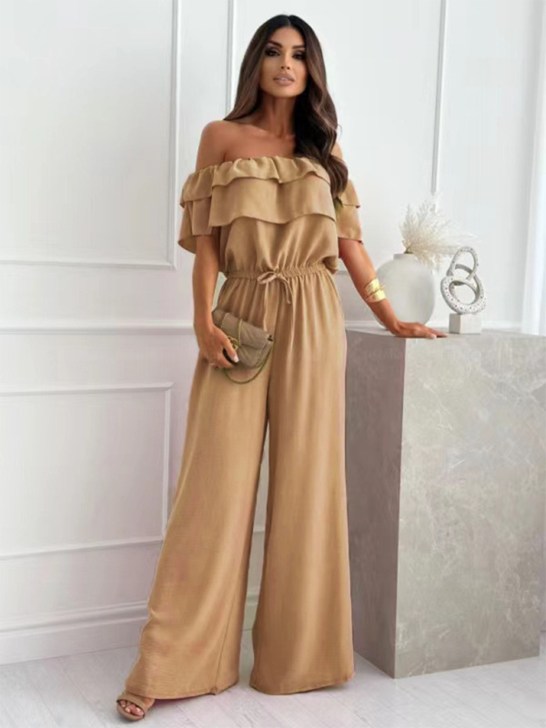 Off-the-shoulder Ruffle Jumpsuit