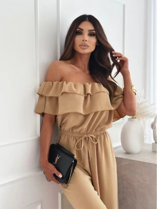 Off-the-shoulder Ruffle Jumpsuit