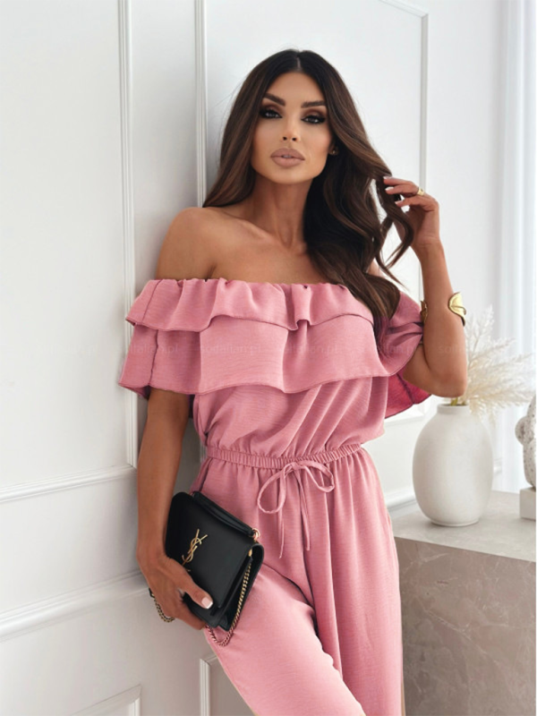 Off-the-shoulder Ruffle Jumpsuit