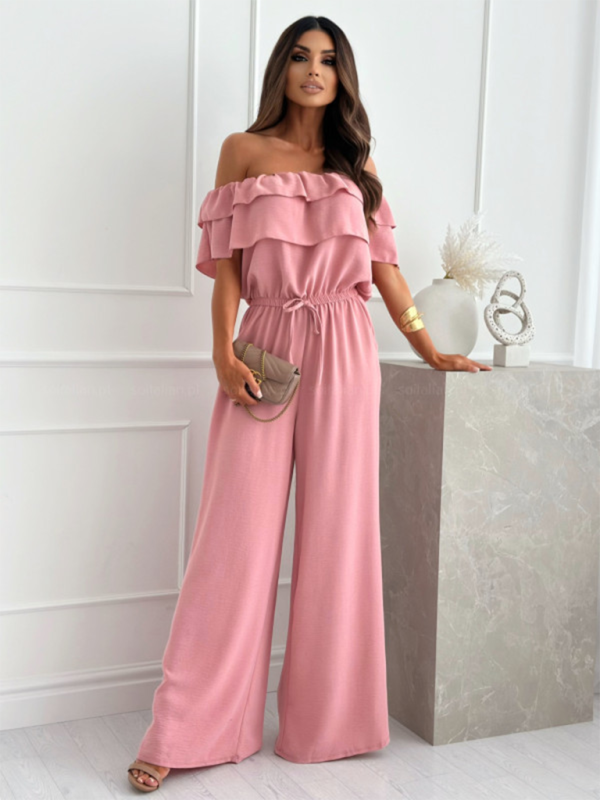 Off-the-shoulder Ruffle Jumpsuit