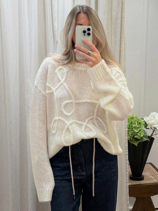 Round Neck Long Sleeve Pullover Sweater