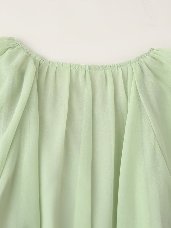 Chiffon Ruffle Layered Dress