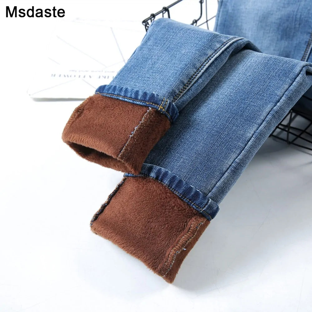 Fleece-lined Denim Jeans