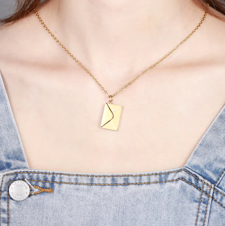 Envelope Pendant Necklace