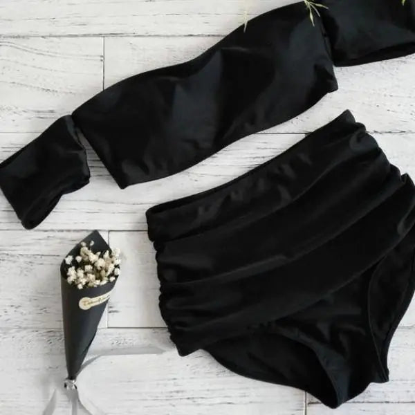 Off-the-shoulder Two-piece Bikini Set