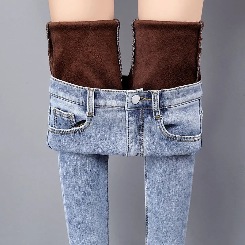 Fleece-lined Denim Jeans