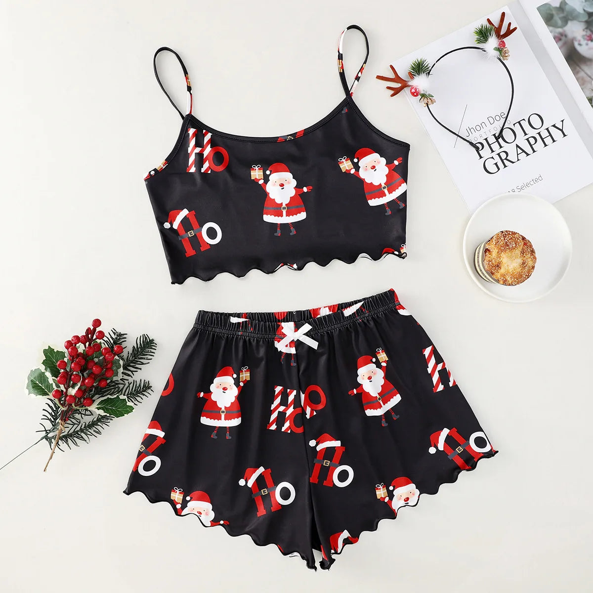 Christmas Print 2-piece Pajama Set