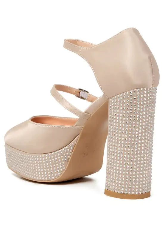 Rhinestones Embellished Platform Shoes