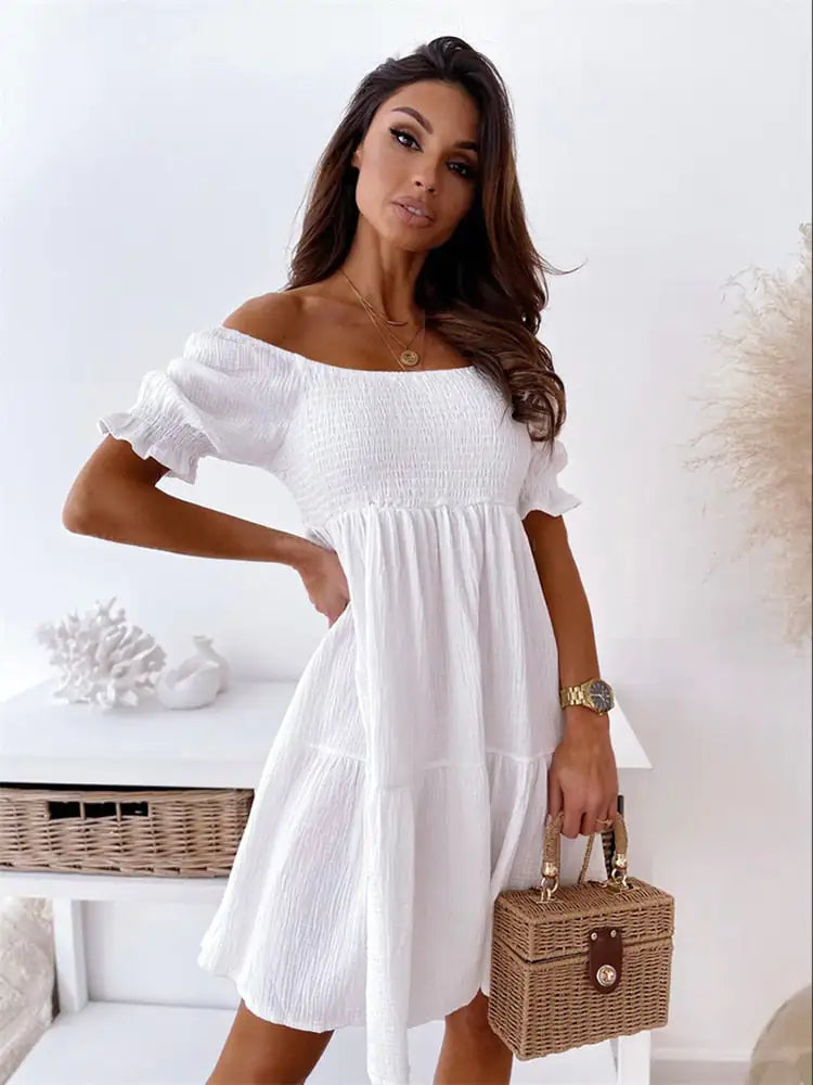 Off-the-shoulder Ruffle Dress