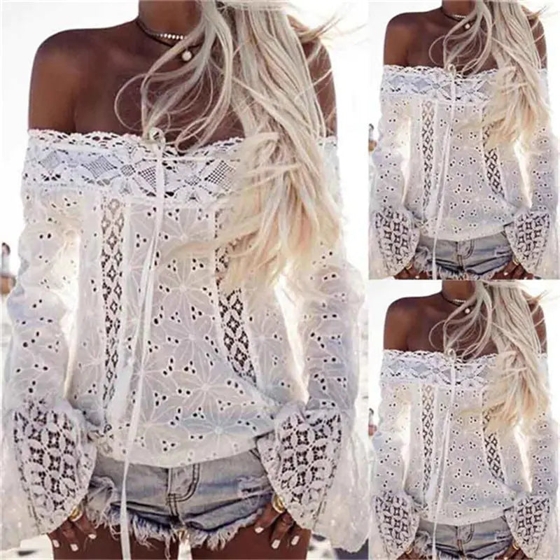 Lace Off-the-Shoulder Blouse