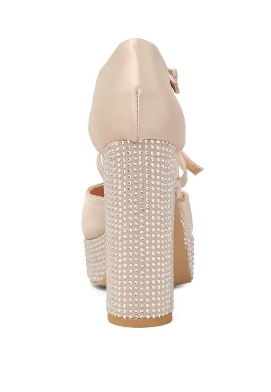 Rhinestones Embellished Platform Shoes