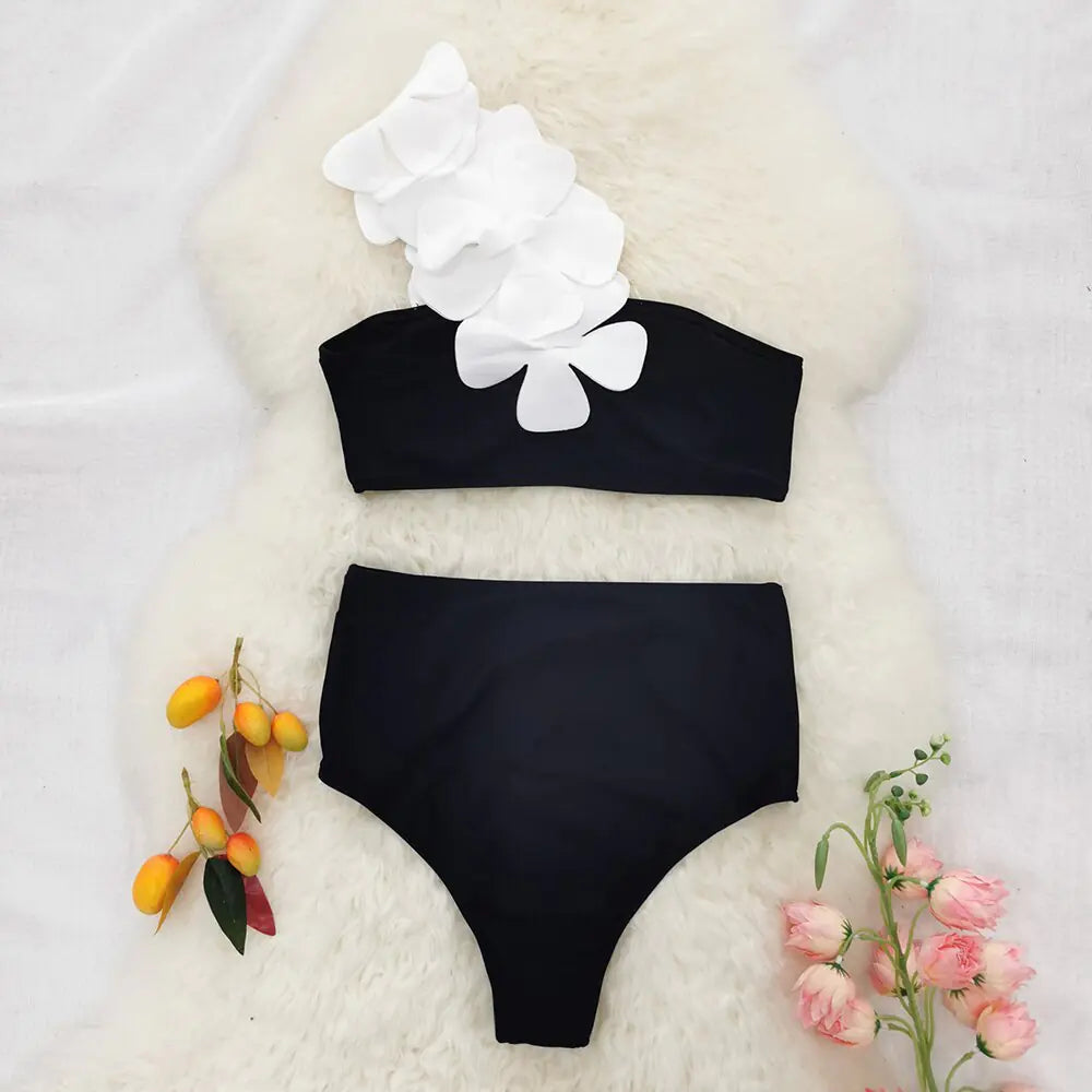 Flower Bandeau Bikini Set