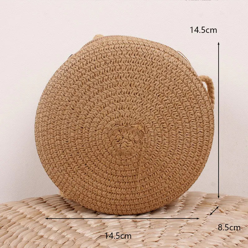 Round Woven Straw Bag