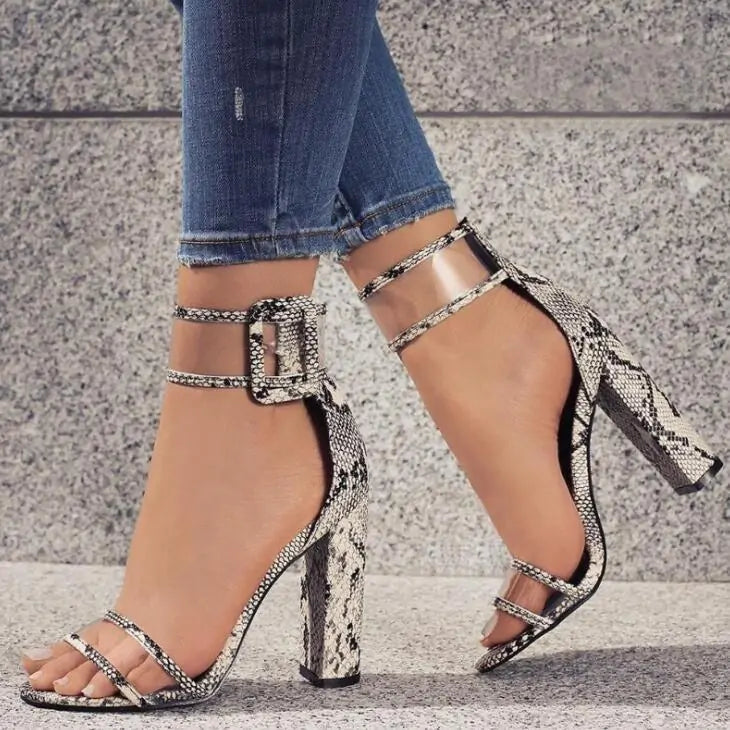 Hollow Transparent-strap High Heel Shoes